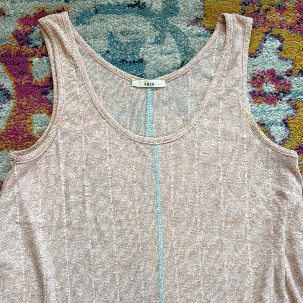 Easel Cream Tank Top with Soft Fabric and Flattering Fit - Picture 2 of 4